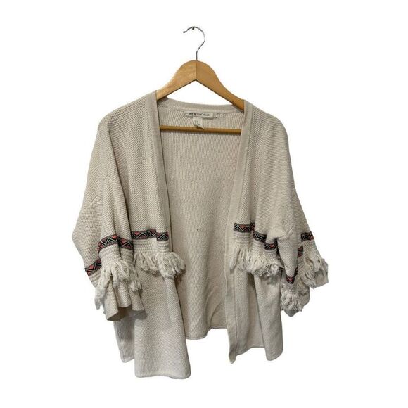 Coachella Official H&M Collab Festival Open Knit Western Fringe Hippie Open Fron - Picture 2 of 15